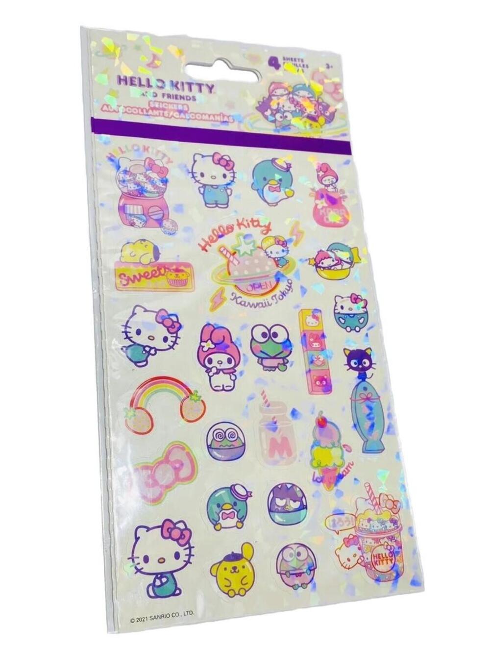 Hello Kitty & Friends Sticker Pack 4 Sheets New Cute Sanrio Stickers Set